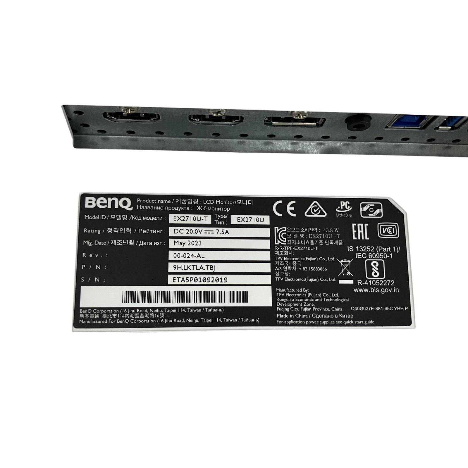 BENQ EX2710U 27インチ 4K 144Hz 2023年製 中古 - メルカリ