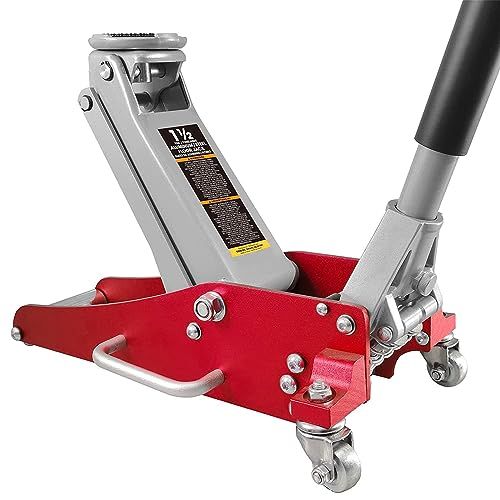 ☆新品☆BIG RED アルミジャッキ 1.5t フロアジャッキ 油圧式 最低位89mm/最高位355mm 2ポンプ デュアル ガレージ用 アルミ+スチール 低床 ローダウン車対応 軽量 高耐久 12,787円