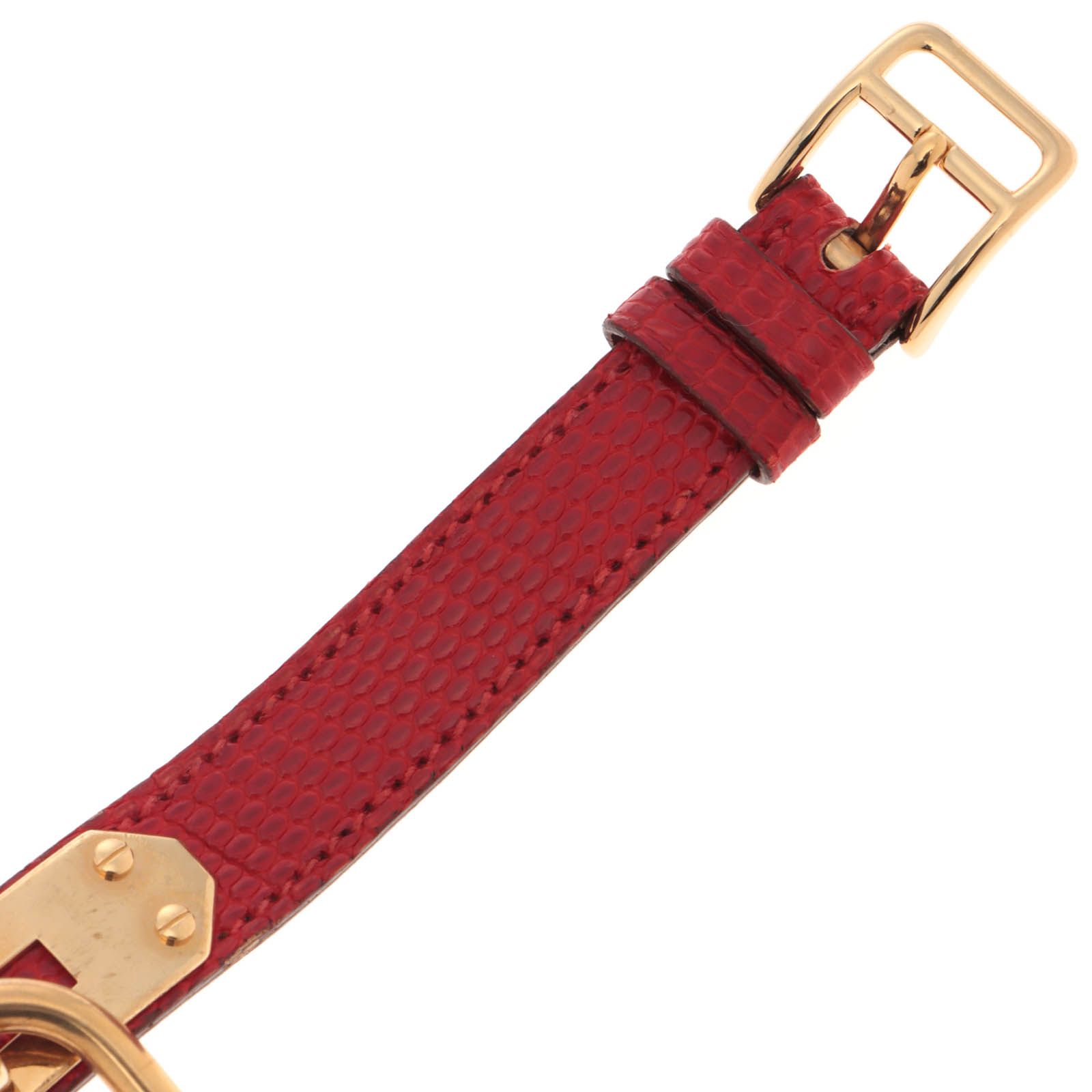 HERMES エルメス ケリー腕時計 赤 HERMES エルメス ケリーウォッチ KE1.201 腕時計 GP GP/革 ゴールド
