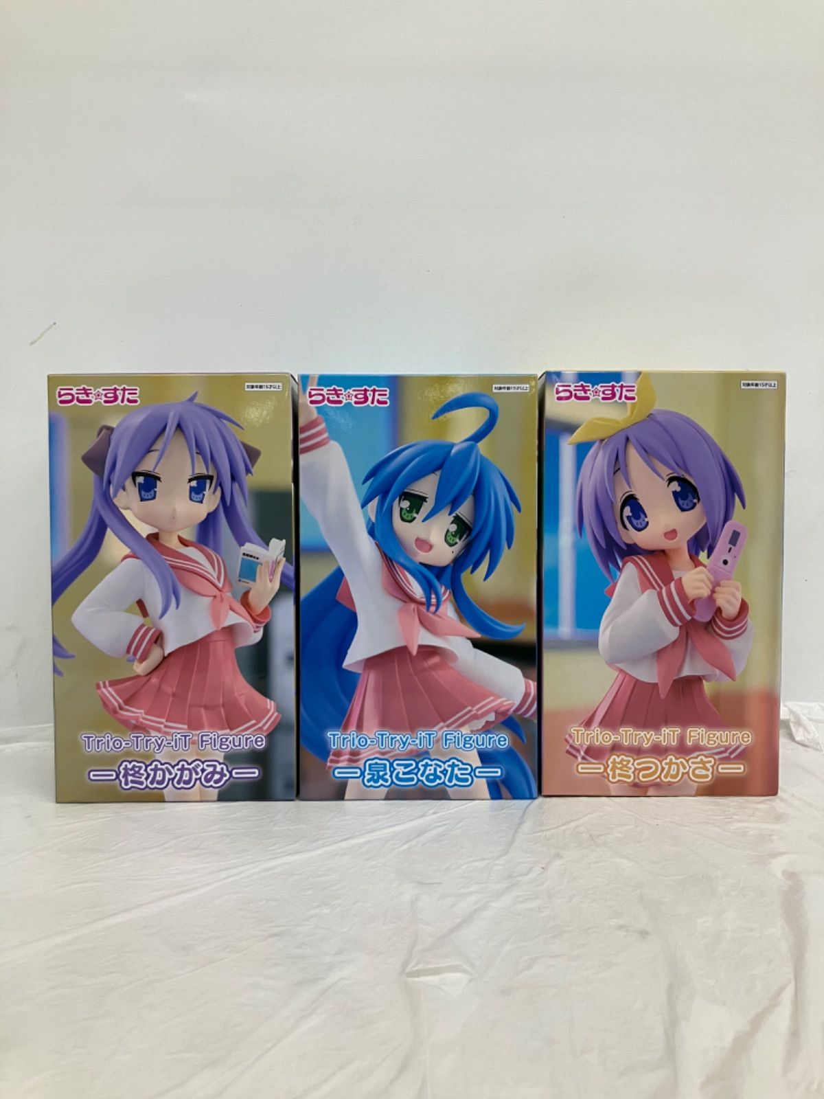 未開封 らきすた trio-try-it フィギュア 泉こなた 柊かがみ 柊つかさ