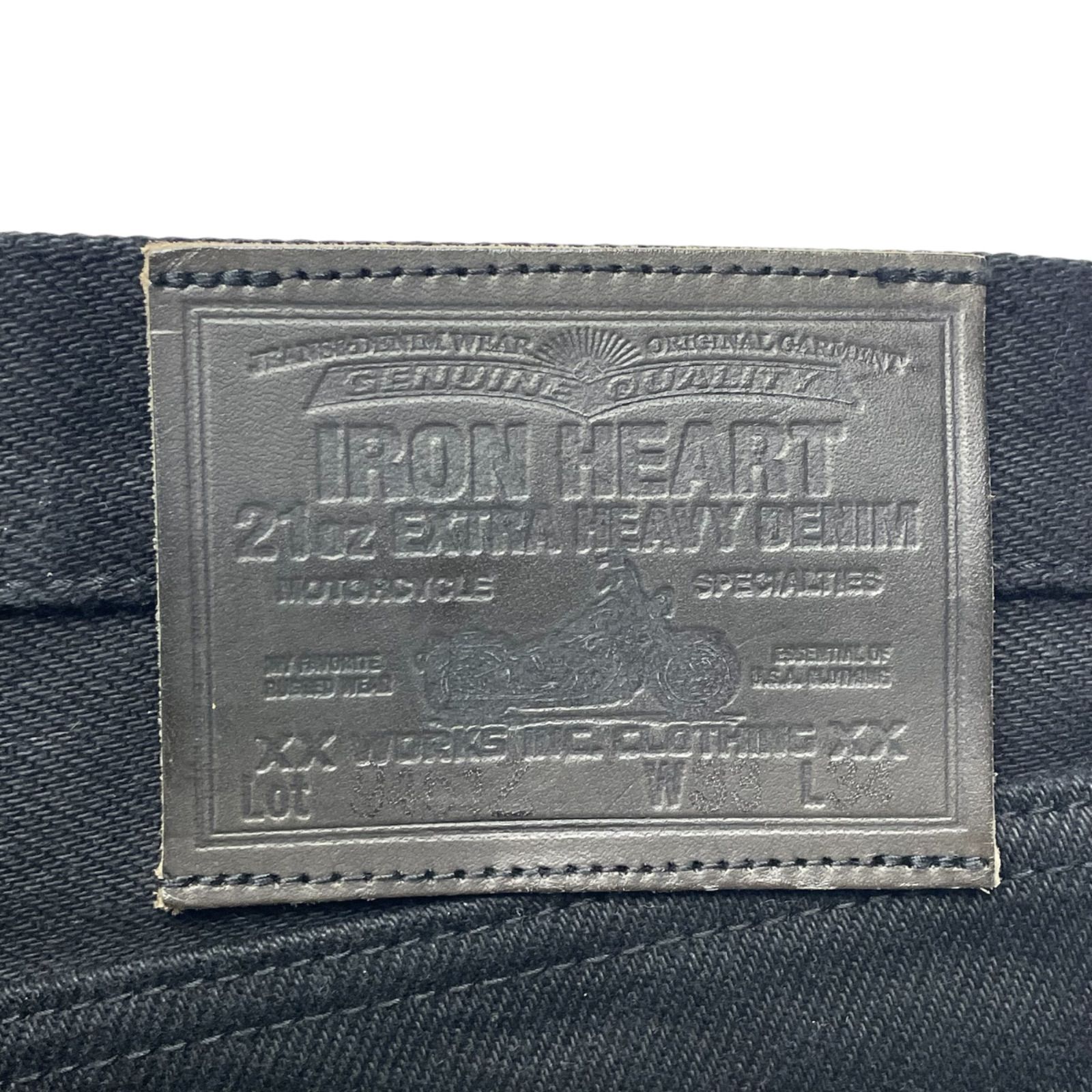 極美品 W33L34 IRON HEART 9461Z 21oz アイアンハート 黒鎧 デニム