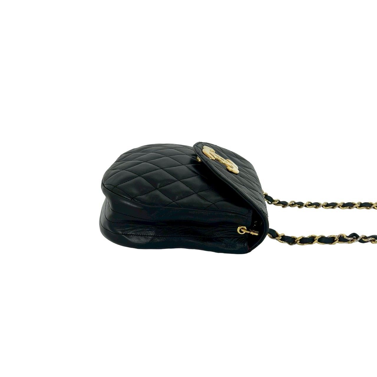 極 美品 シール有 0番台 CHANEL シャネル マトラッセ ハーフムーン