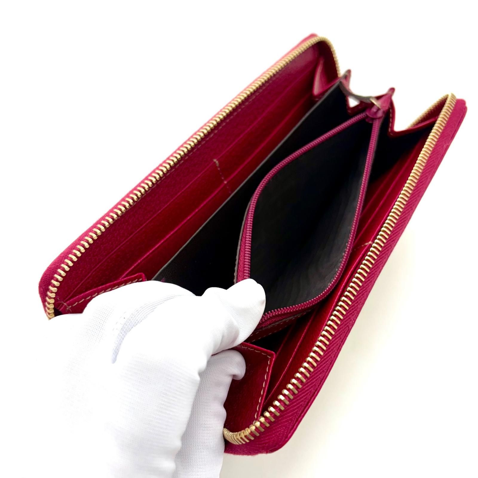 GUCCI グッチ GGラウンド長財布 ベージュ/ピンク キャンバス/カーフ