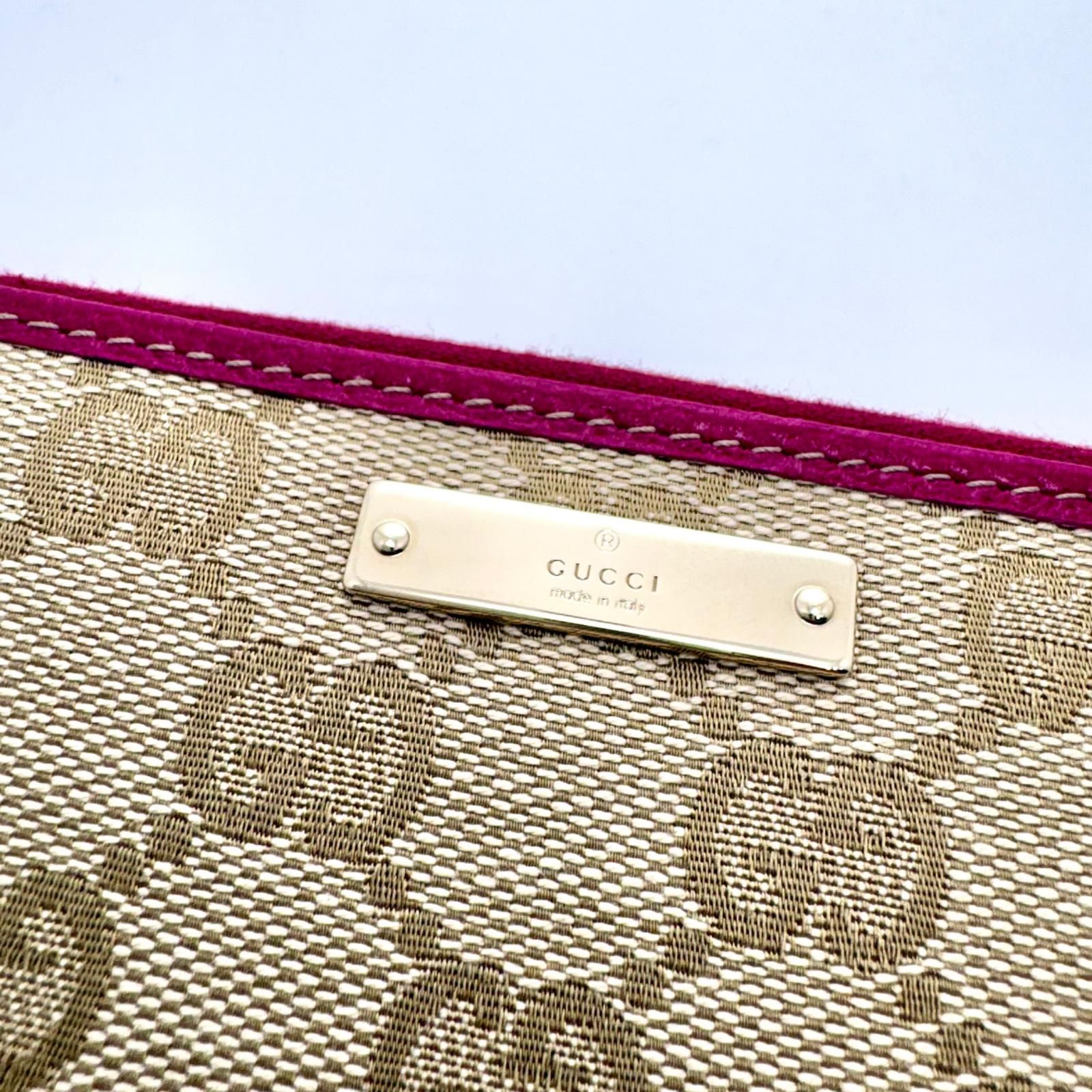 GUCCI GGキャンバス 長財布 ベージュ/ピンク GUCCI グッチ GGラウンド長財布 ベージュ/ピンク キャンバス/カーフ