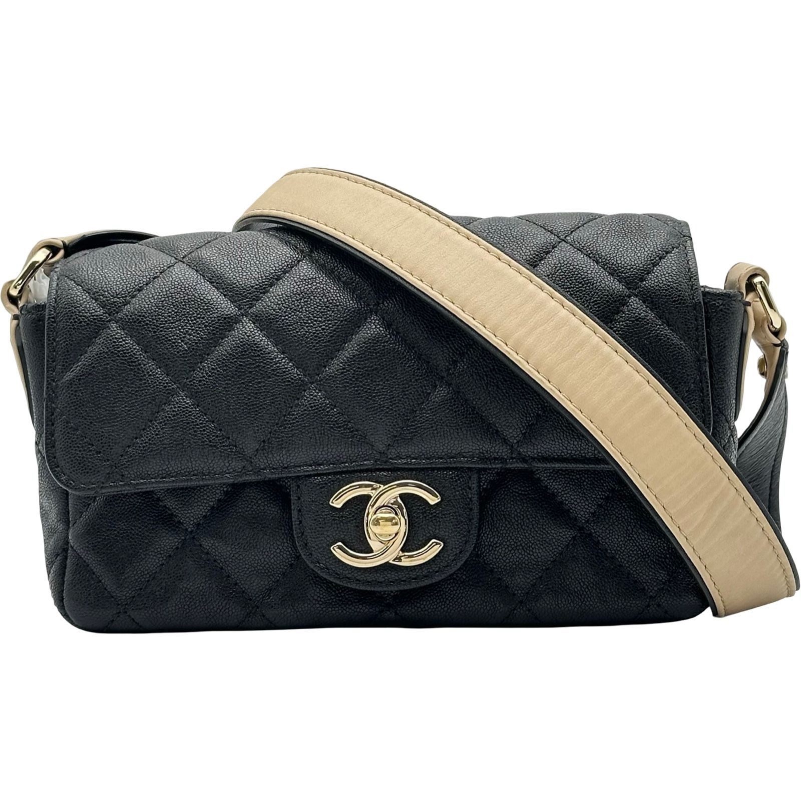 シャネル CHANEL マトラッセ ショルダーバッグ AS2273 30番台 ブラック ゴールド金具 ソフトキャビアスキン レディース ショルダーバッグ