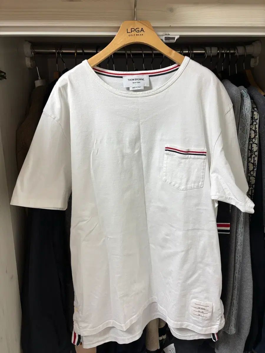 正規品 トム・ブラウン 白 ポケット 半袖Tシャツ サイズ 5