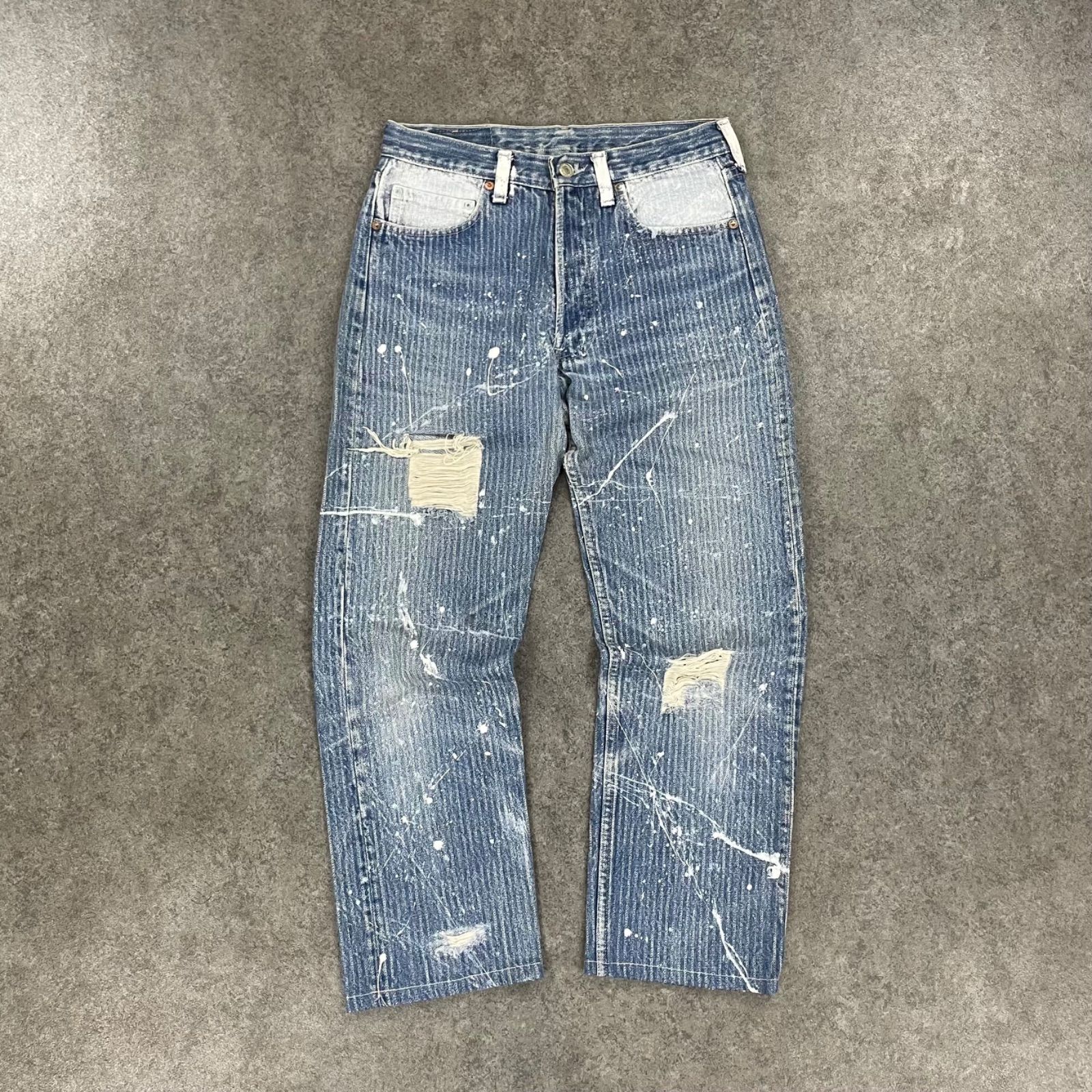 USA製 80s Vintage Levi's 501 Denim Jeans リーバイス デニムパンツ ジーンズ ジーパン ペイント/ダメージ加工 ヴィンテージ ビンテージ