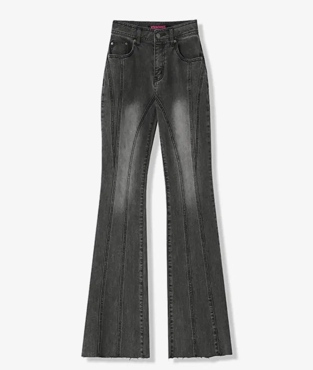 ビバシャス Slender Line Denim Pants GREY