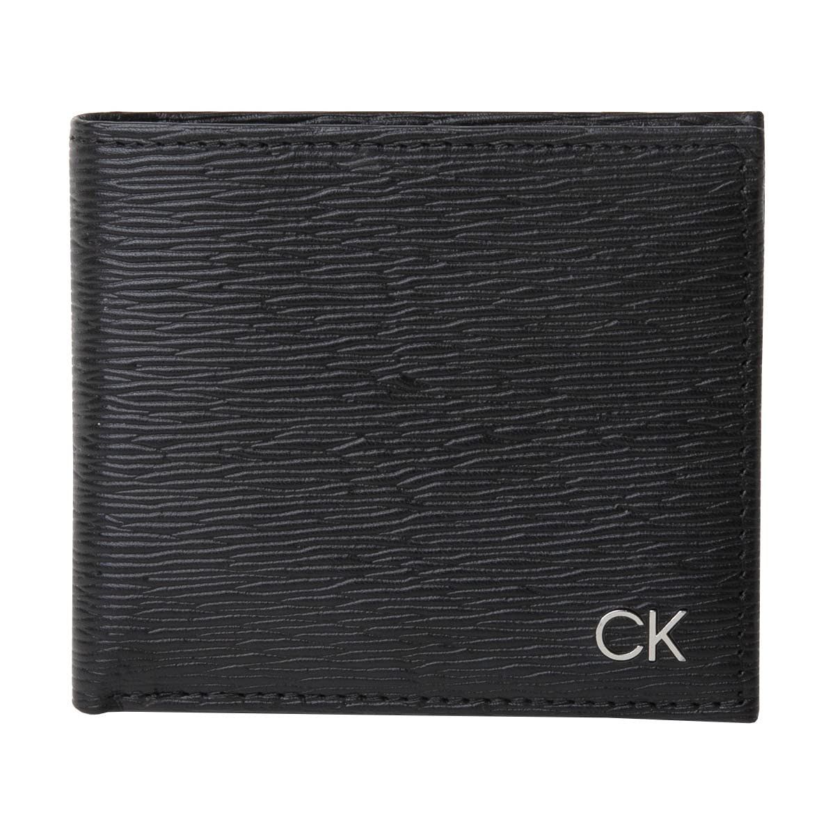 [カルバンクライン] ck 二つ折財布 小銭入れ付 レザー 小物 ビジネス カジュアル メンズ ck 31CK130008 BLACK(001) ONE_SIZE [並行輸入品]pms