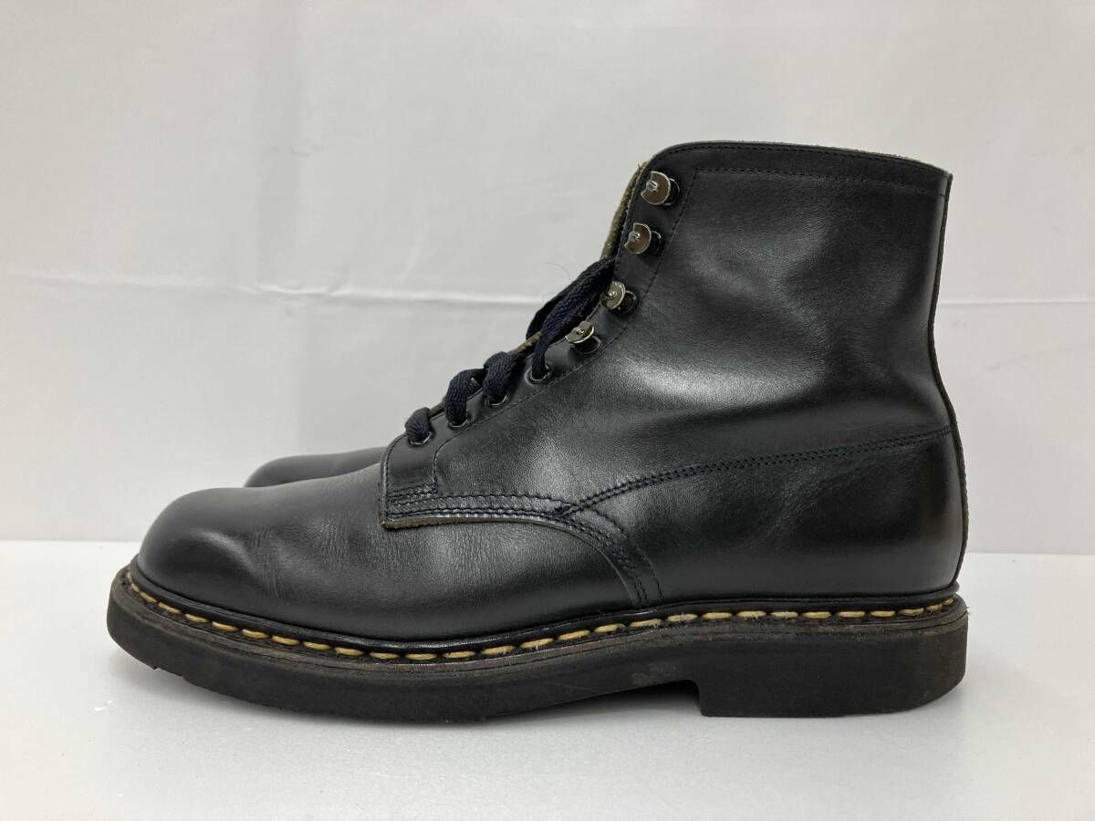 PARABOOT パラブーツ IMBATTABLE インバータブル レースアップブーツ イエローステッチ シューツリー付き サイズ42 ブラック 通年