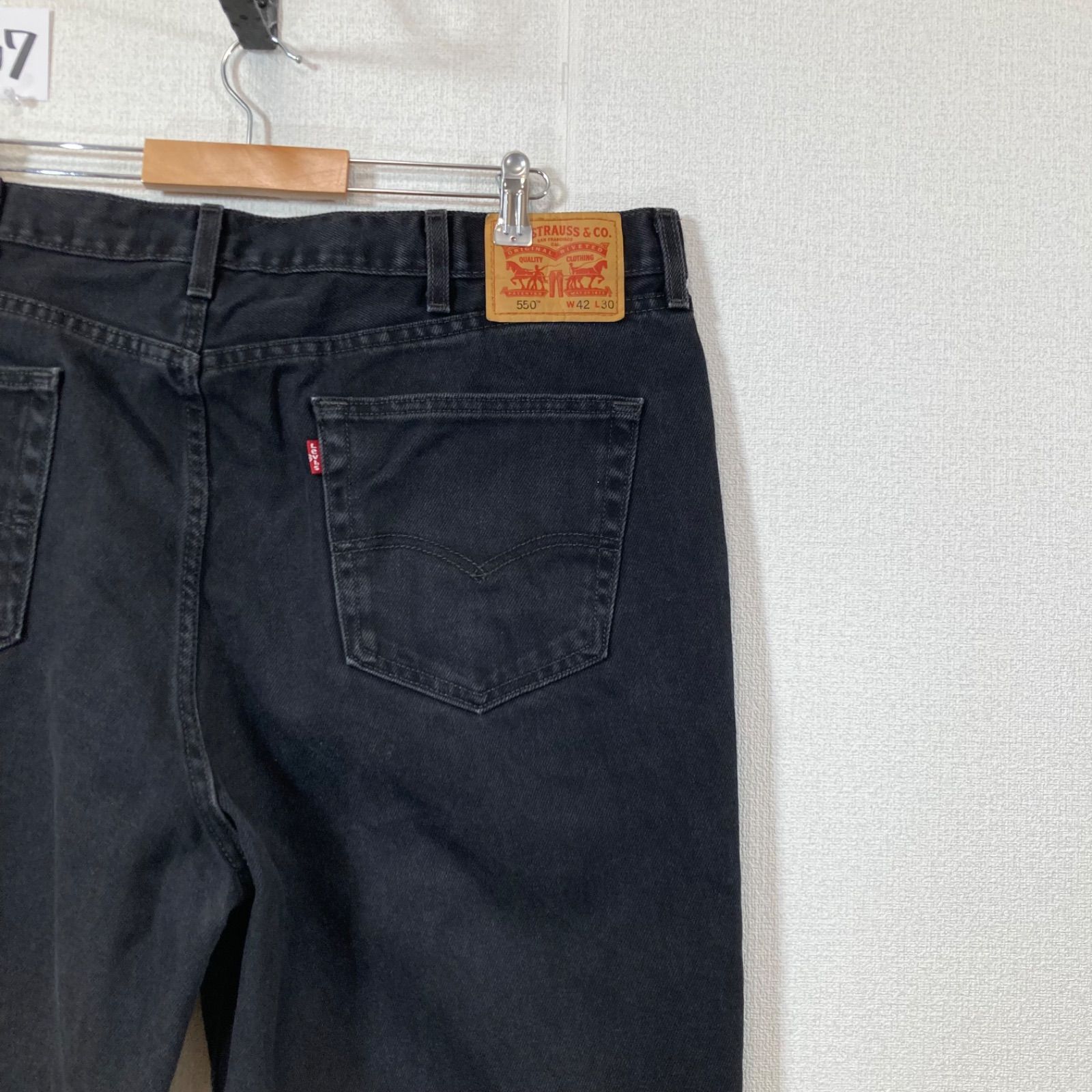 リーバイス550ブラックデニムパンツL1507〇LEVI
