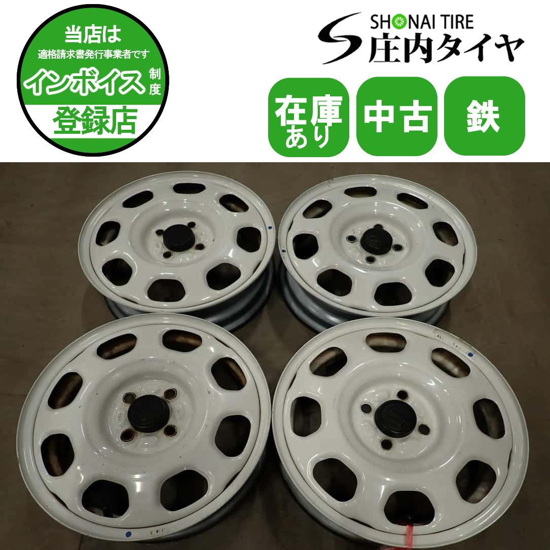 ★15インチ ハスラー純正スチールホイール 4本セット★ 4本SET 会社宛送料無料 15×4.5J スズキ 純正 スチール 4穴 PCD 100mm +