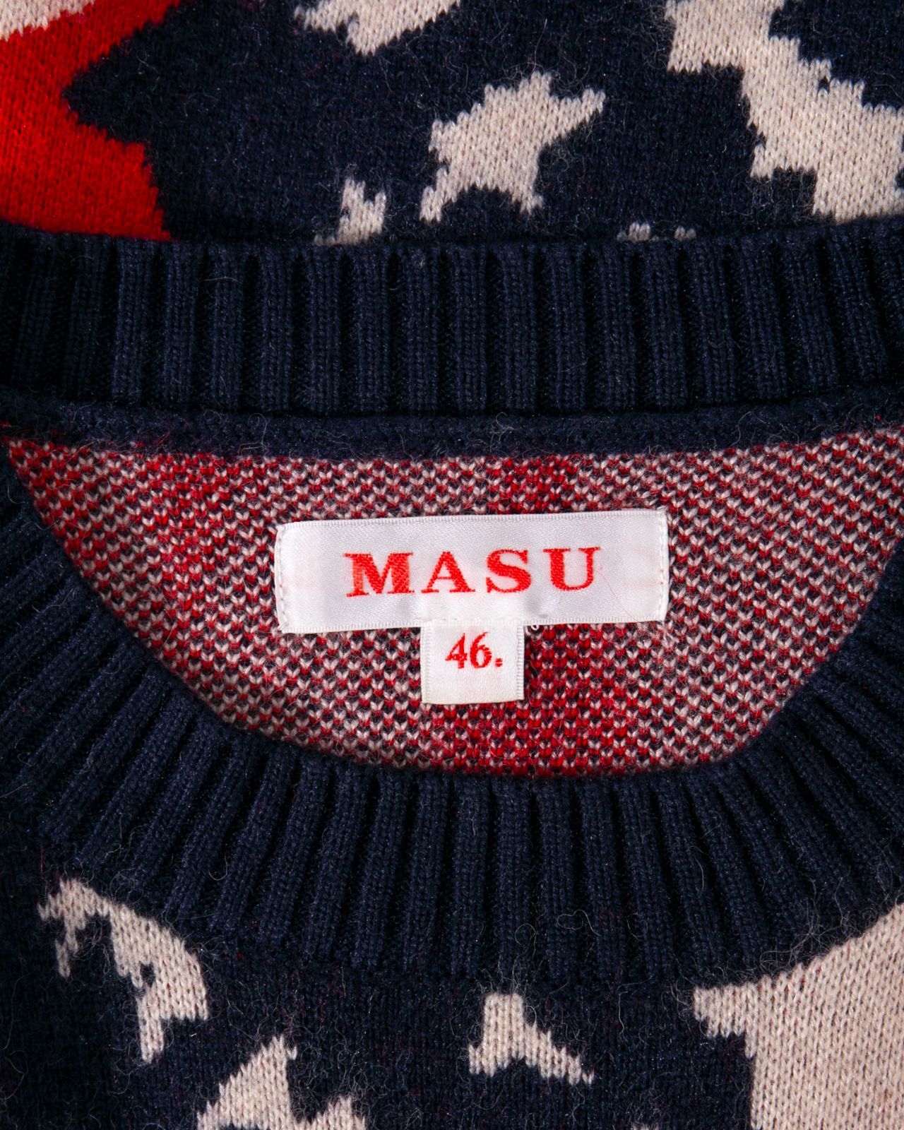 MASU エムエーエスユー MARBLE FLAG SWEATER MFFW-KN0423アメリカ国旗