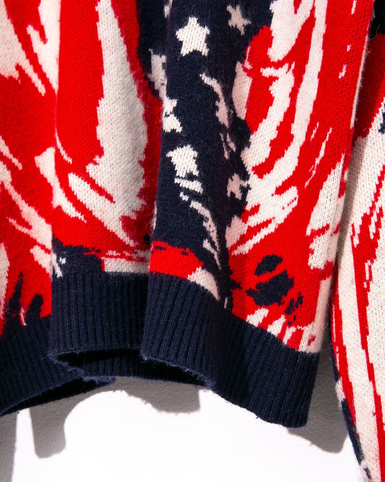MASU エムエーエスユー MARBLE FLAG SWEATER MFFW-KN0423アメリカ国旗