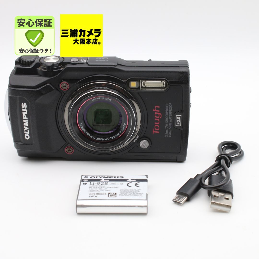 美品】 OLYMPUS Tough TG-5 ブラック 1200万画素CMOS F2.0 15m 防水