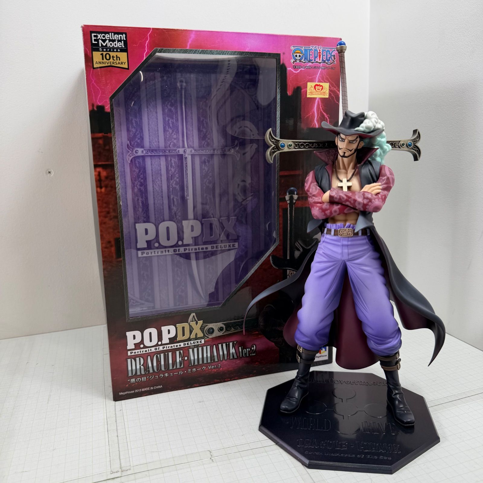 【瀬戸店】P.O.P DX ”鷹の目” ジュラキュール・ミホーク Ver.2 Excellent Model Series 10th ANNIVERSARY ワンピース メガハウス【702-6114】