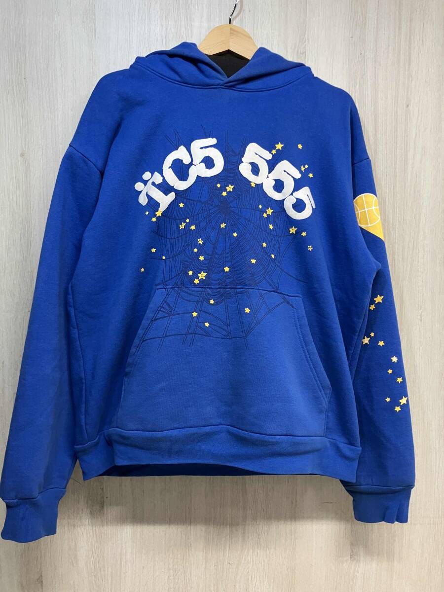 SP5DER TC5 Hoodie Blue スパイダー フーディー ブルー パーカー L メンズ