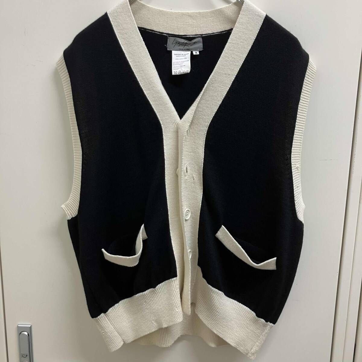 Yohji yamamoto pour homme ニットベスト Yohji Yamamoto POUR HOMME ベスト ニットベスト サイズ:M ブラック