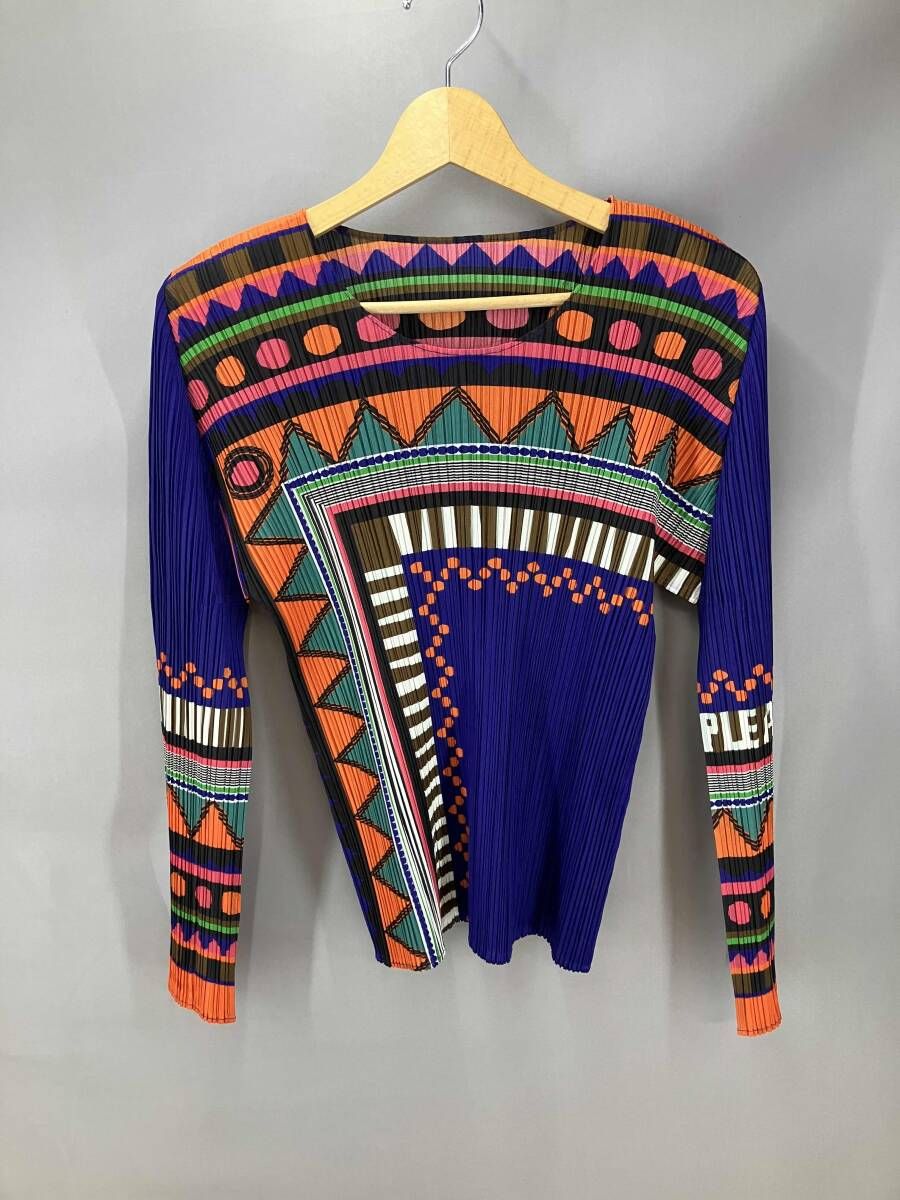 ★ PLEATS PLEASE プリーツプリーズ 長袖シャツ ブラウス PP31-JK537 サイズ4 マルチカラー 通年