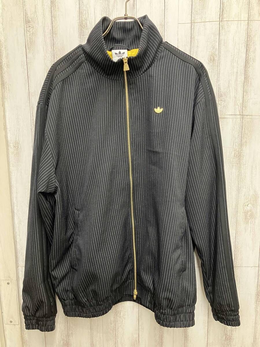 adidas/ブルゾン/kc9051 ストライプ ジップアップブラック サイズ2XL
