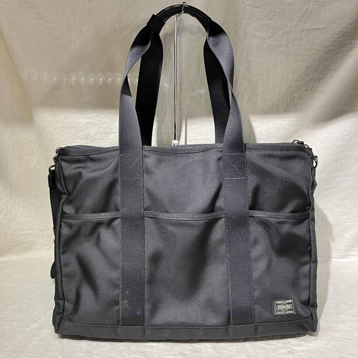 PORTER トートバッグ HEAT ヒート 2WAY ブラック ポーター