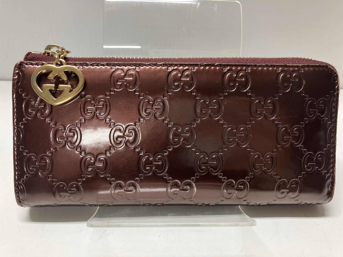 GUCCI グッチシマ 295671.473442 ラウンドジップ長財布