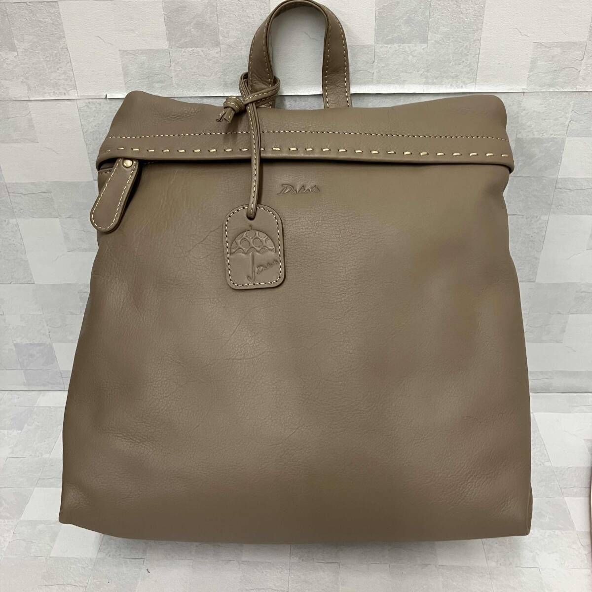 Dakota ダコタ リュック シャーロットレイン リュック 1034649 牛革 ベージュ タグ付き美品
