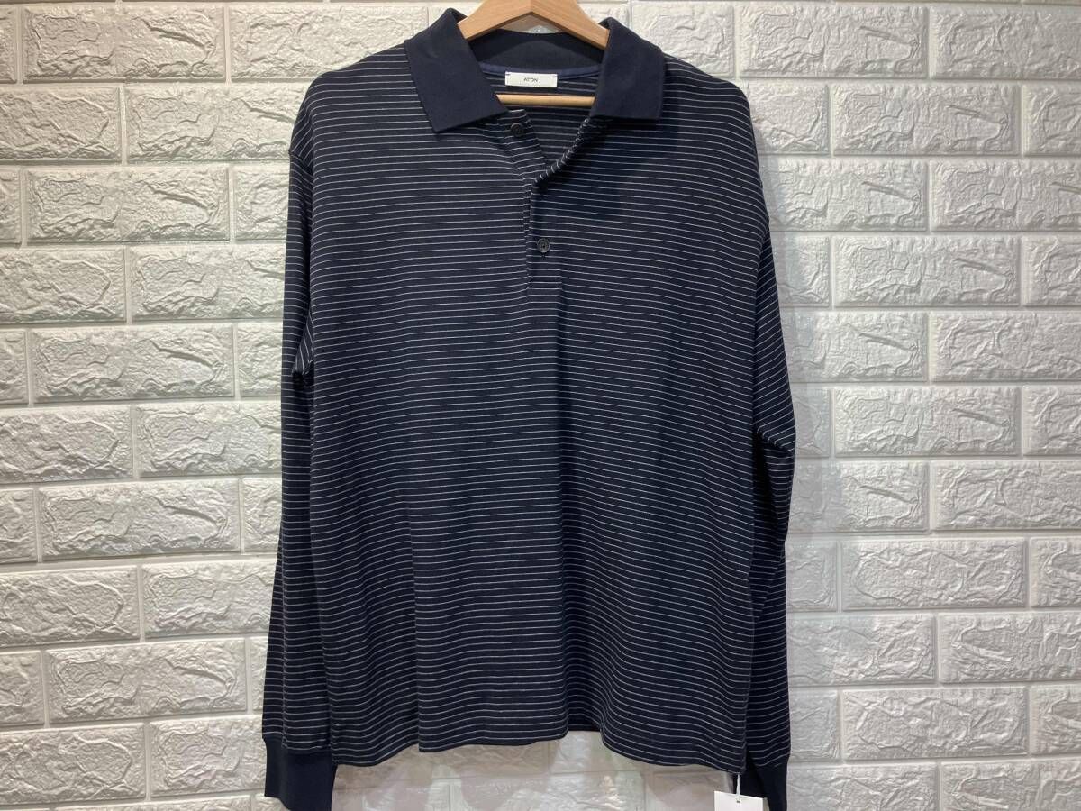 ATON エイトン KKAGGW0202 SUVIN DOUBLE JERSEY POLO SHIRT 長袖 ポロシャツ 02
