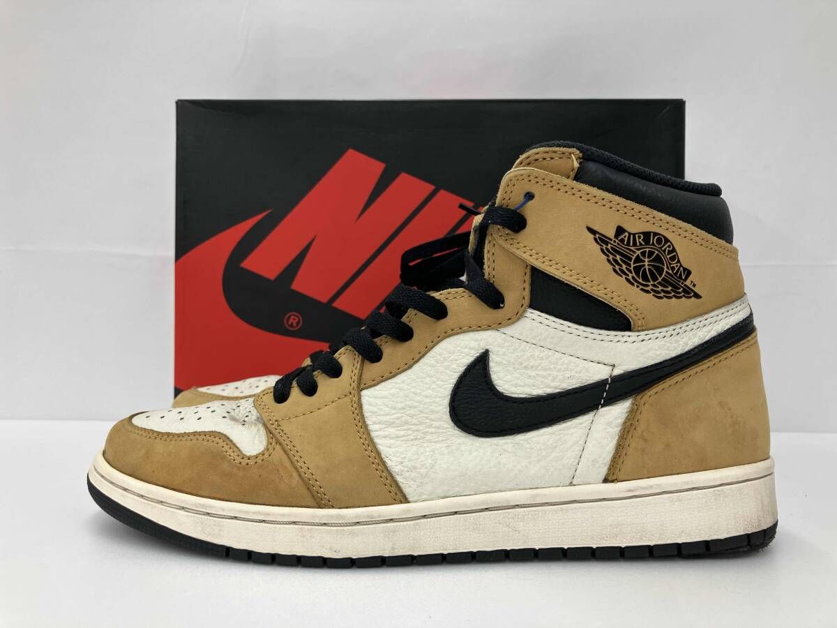 NIKE ナイキ AIR JORDAN 1 RETRO HIGH OG エアジョーダン 1レトロハイOG 555088-700 スニーカー 箱 替え紐 28.5 ホワイト ベージュ 通年