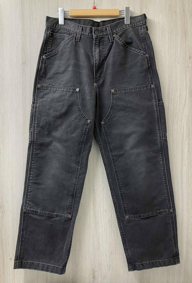 LEVI'S リーバイス 568 ルーズストレート ダブルニー ブラック A7367-0004 ジーンズ サイズ W31 ブラック
