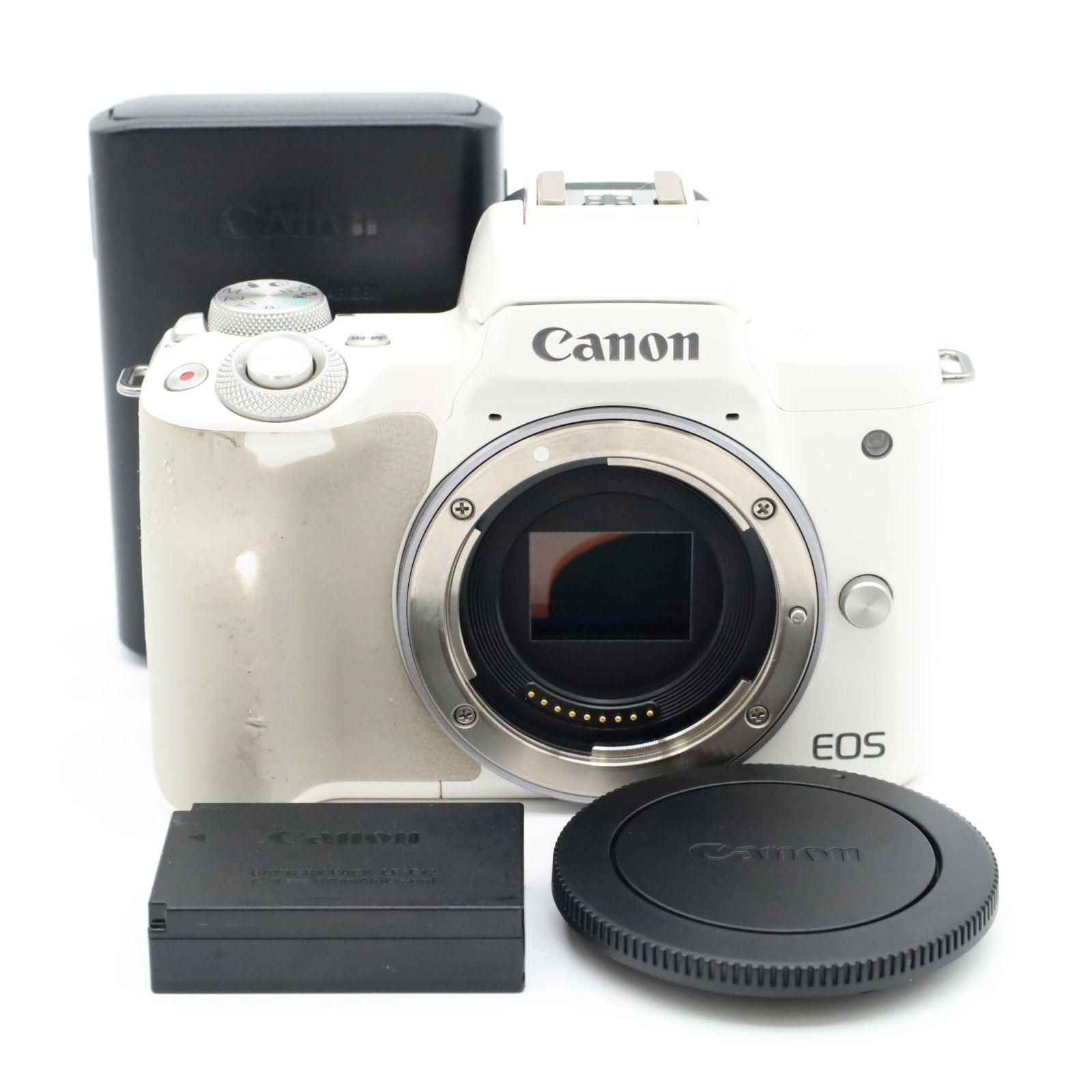 Canon EOS Kiss M ボディ ミラーレス APS-C ホワイト 動作確認済 キヤノン #S030020