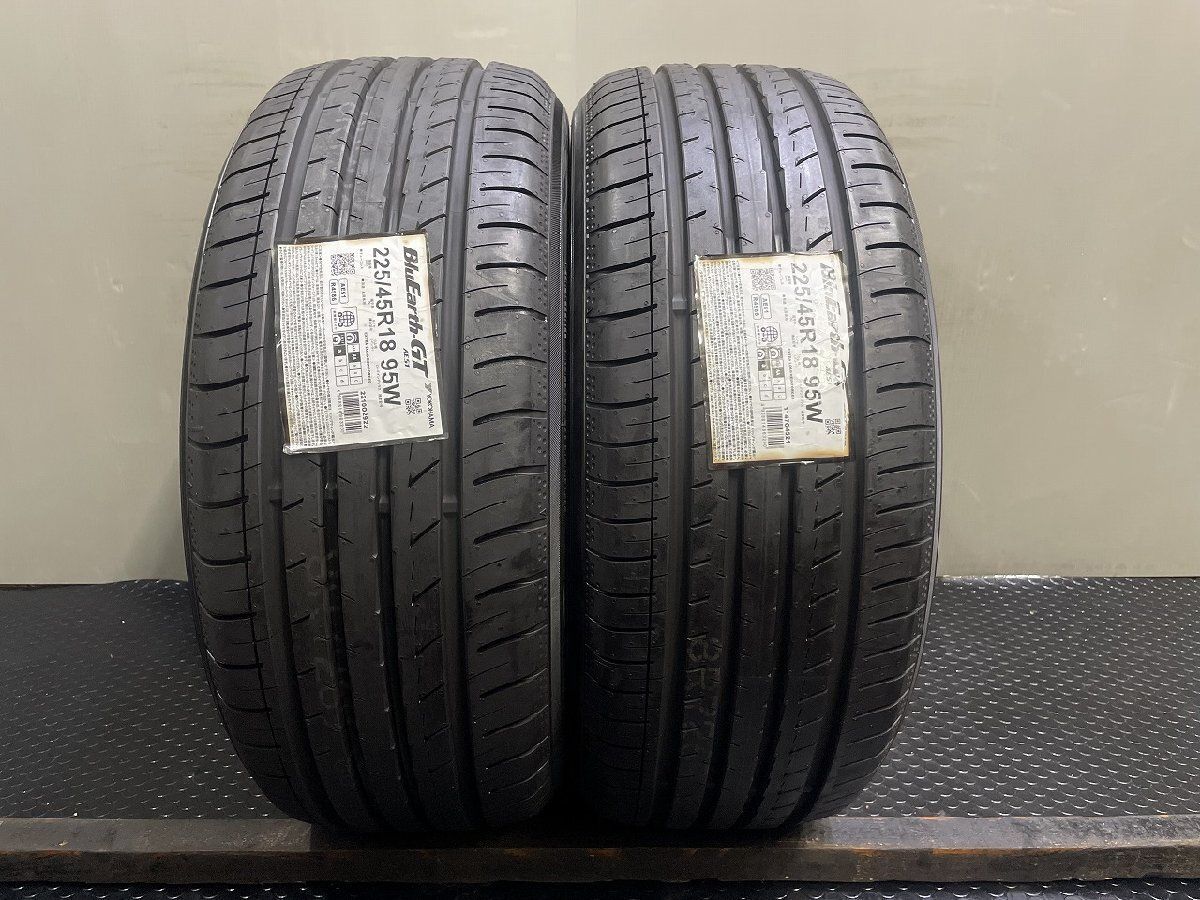 【新品】YOKOHAMA BluEarth-GT AE51 225/45R18 95W 18インチ 夏タイヤ 2本 21～22年製 クラウンアスリート オデッセイ等　(VTO402)