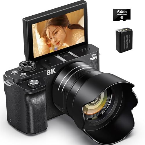 ☆新品☆一眼レフカメラ 8K 8800万画素 デジカメ AFオートフォーカス WIFI転送機能 スマホに送れる デジタルカメラ 18Xデジタルズーム LEDライト ウェブカメラ 3.0インチ IPS スクリーン 180度回転可能 自撮り大容量 バッテリー 付き