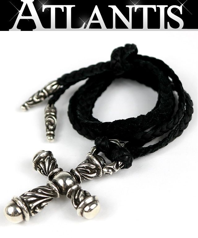 CHROME HEARTS 銀座店 クロムハーツ カンパナ クロス レザーブレイド メンズ シルバー SV925 103746