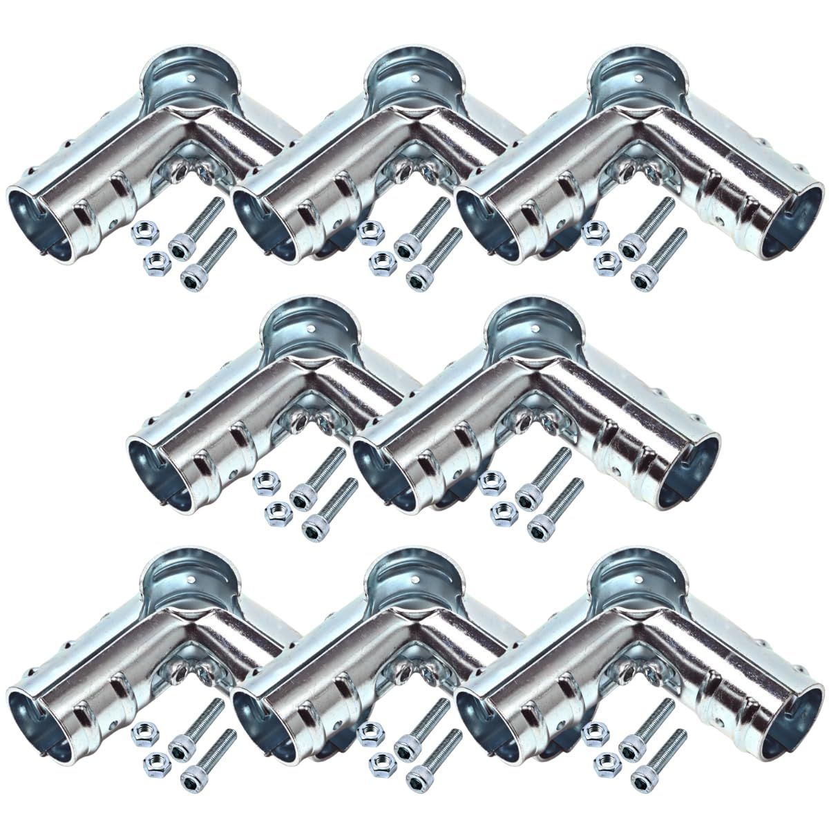 単管パイプジョイント NTY-TA2 コーナー 8個セット Φ48.6mm用 4方向直角90度 | 接続金具, 単管クランプ代用, 継手ビス止め, 小屋・倉庫・サイクルポート用, DIY★m f22b77e0