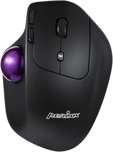 ぺリックス PERIMICE-720 ワイヤレス トラックボール マウス - 8ボタン - デュアル接続 2.4G / Bluetooth モード - 3 角度調節可能 - チルトホイール【正規保証品】 (ワイヤレス)ys