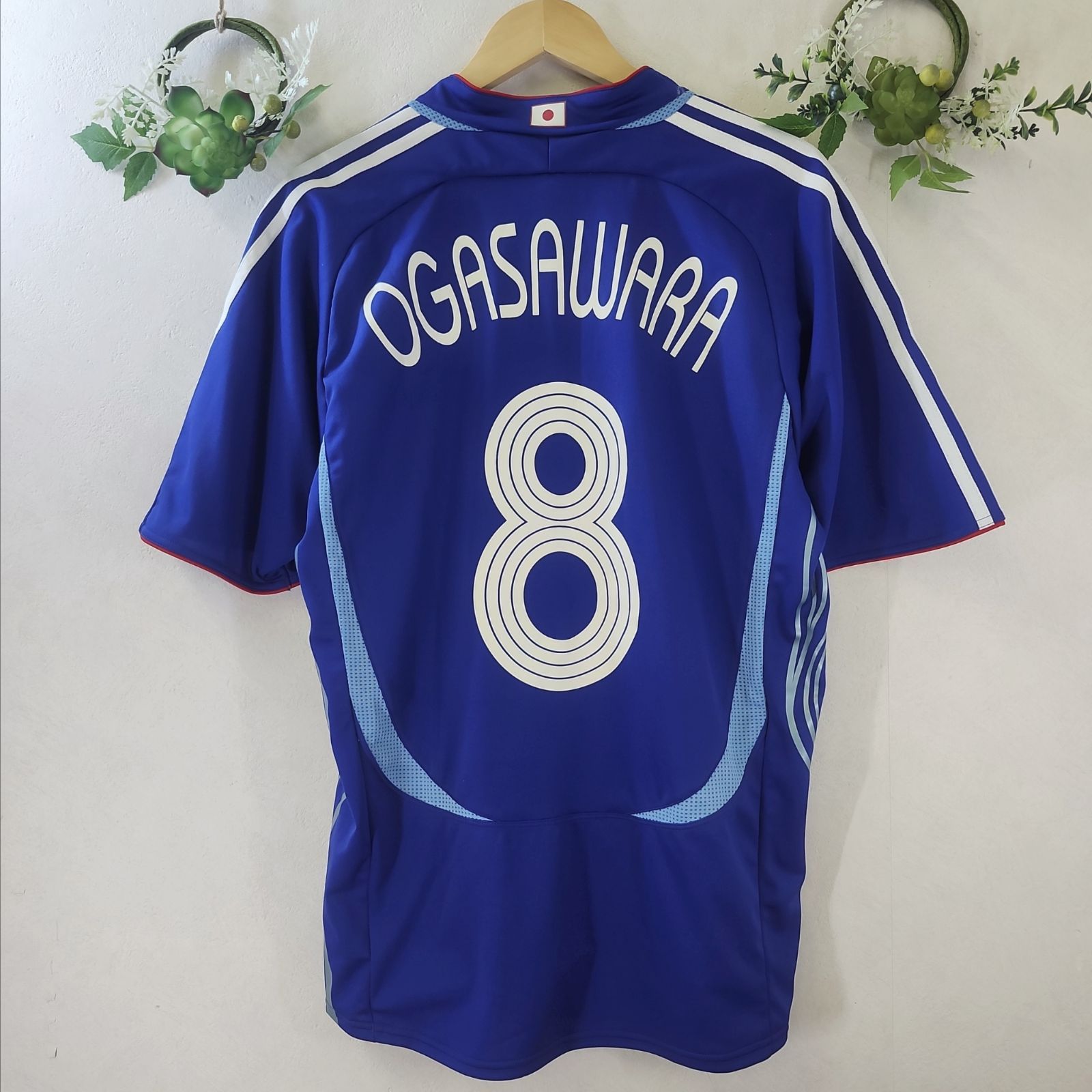 adidas 日本代表 小笠原満男 #8 2006W杯 ホームユニフォーム L 青 JFA