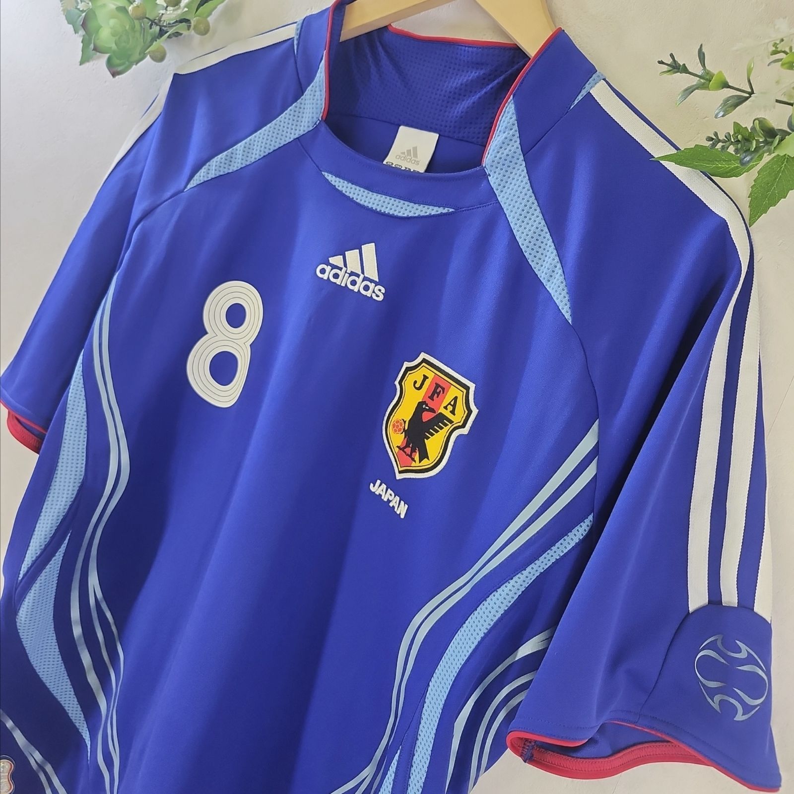 adidas 日本代表 小笠原満男 #8 2006W杯 ホームユニフォーム L 青 JFA