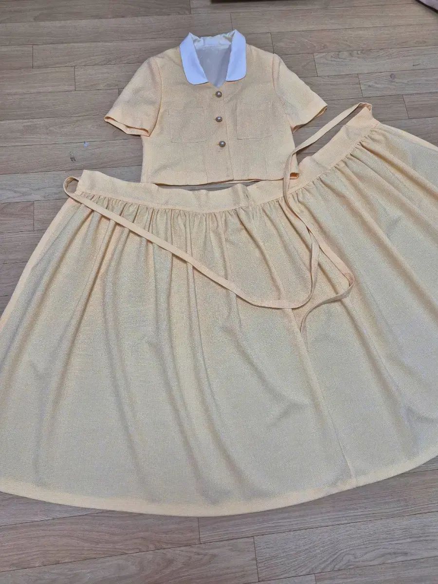 ツイード ウエスト スカート カジュアルチマチョゴリ チョルリック ONE PIECE / (CHUU SHOP LEE SL TIC LINE スソルファ