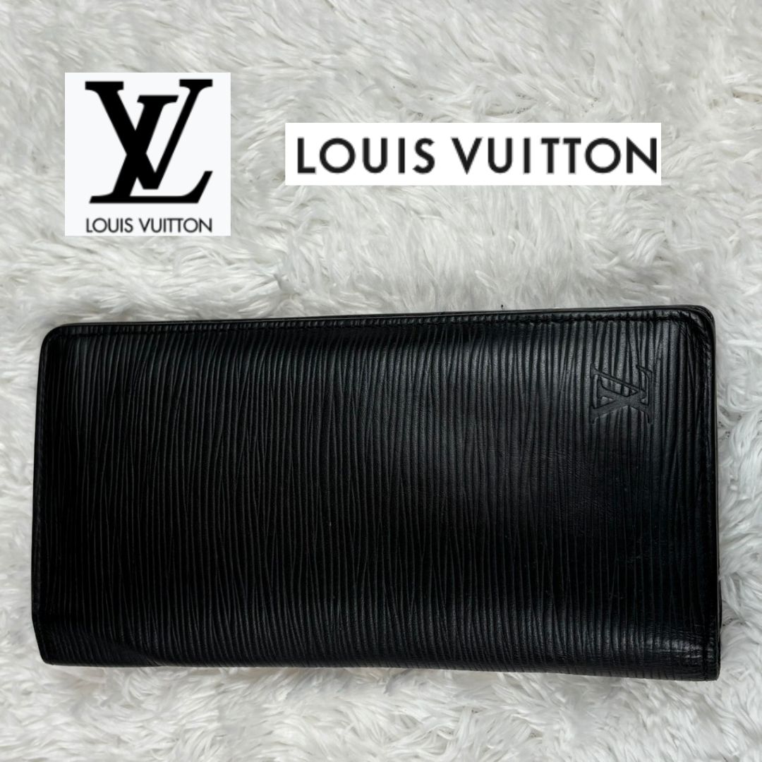 ルイヴィトン LOUIS VUITTON エピ 長財布 黒 ブラック 二つ折り財布
