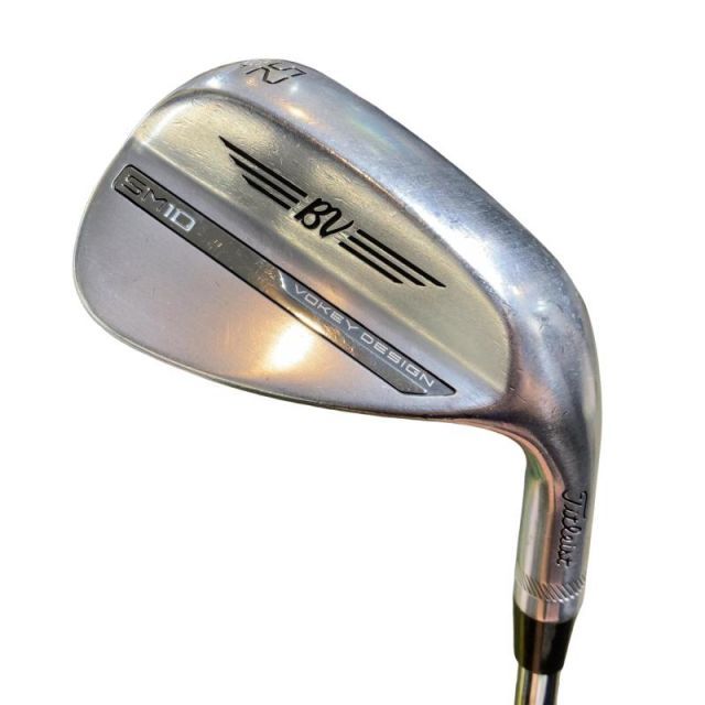 【中古】 タイトリスト VOKEY SPIN MILLED SM10 ツアークロム 52°/08°F ウェッジ WG 純正特注シャフト (フレックスS) メンズ 男性用 右利き 右用 Cランク ゴルフクラブ