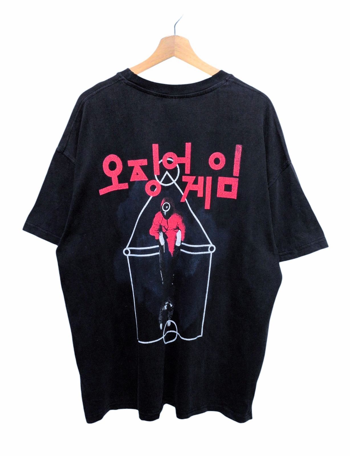 GOAT CREW × SQUID GAME（イカゲーム） 両面プリントTシャツ ブラック