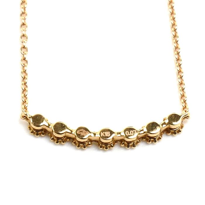 美品　STAR JEWELRY K18 ピンクゴールド ダイヤモンドネックレス STAR JEWELRY スタージュエリー K18PG ピンクゴールド ネックレス
