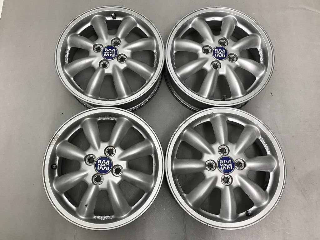 ◎超希少 小傷 MINILITE 15inc 4.5J +45 100/4H 即納 個人宅OK 検) ミラジーノ コペン ムーヴ キャンバス キャスト ラパン ワタナベ風