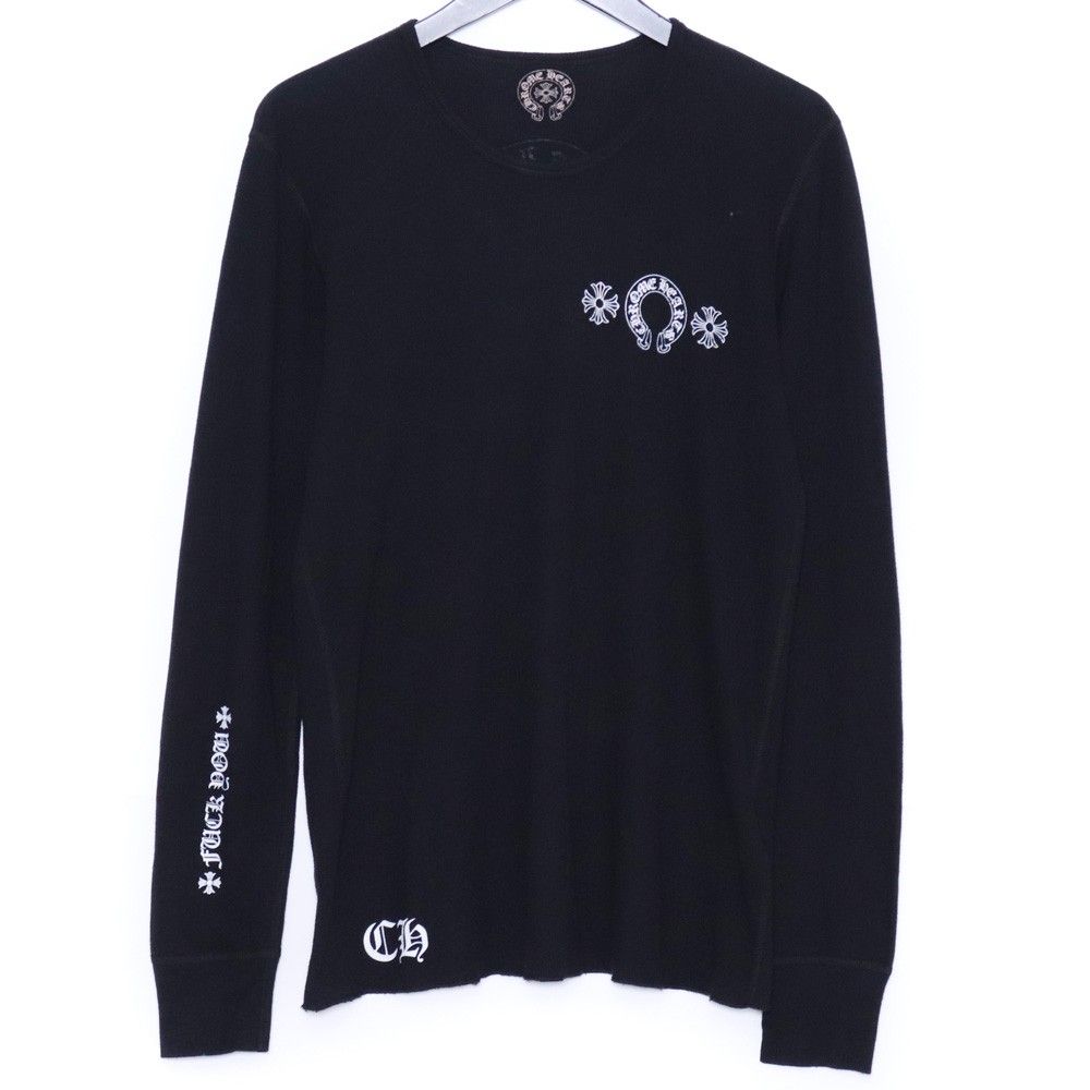 CHROME HEARTS ロンT サーマル CHプラス ホースシュー 黒 XS CHROME HEARTS オールド ホースシューCHプラス サーマルロングスリーブ