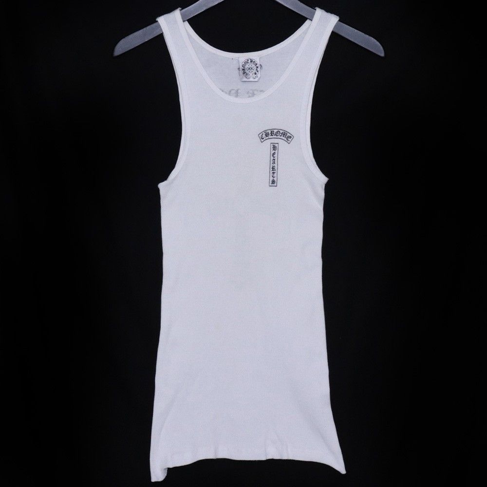 CHROME HEARTS Tバーロゴ ラージクロスプリント タンクトップ Sサイズ