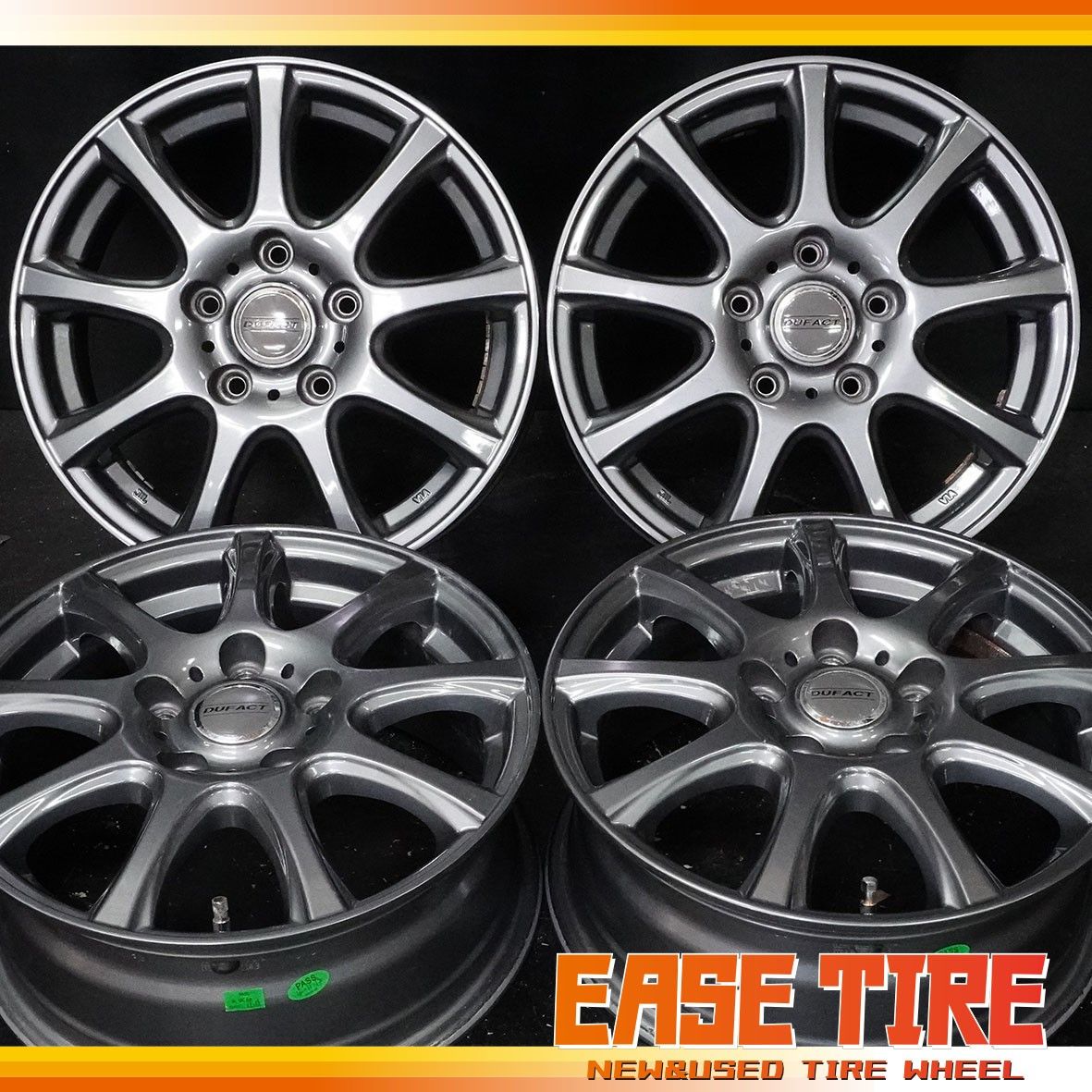 中古ホイール ダンロップ DUFACT 15インチ 6J +53 114.3 5H 4本 80系 