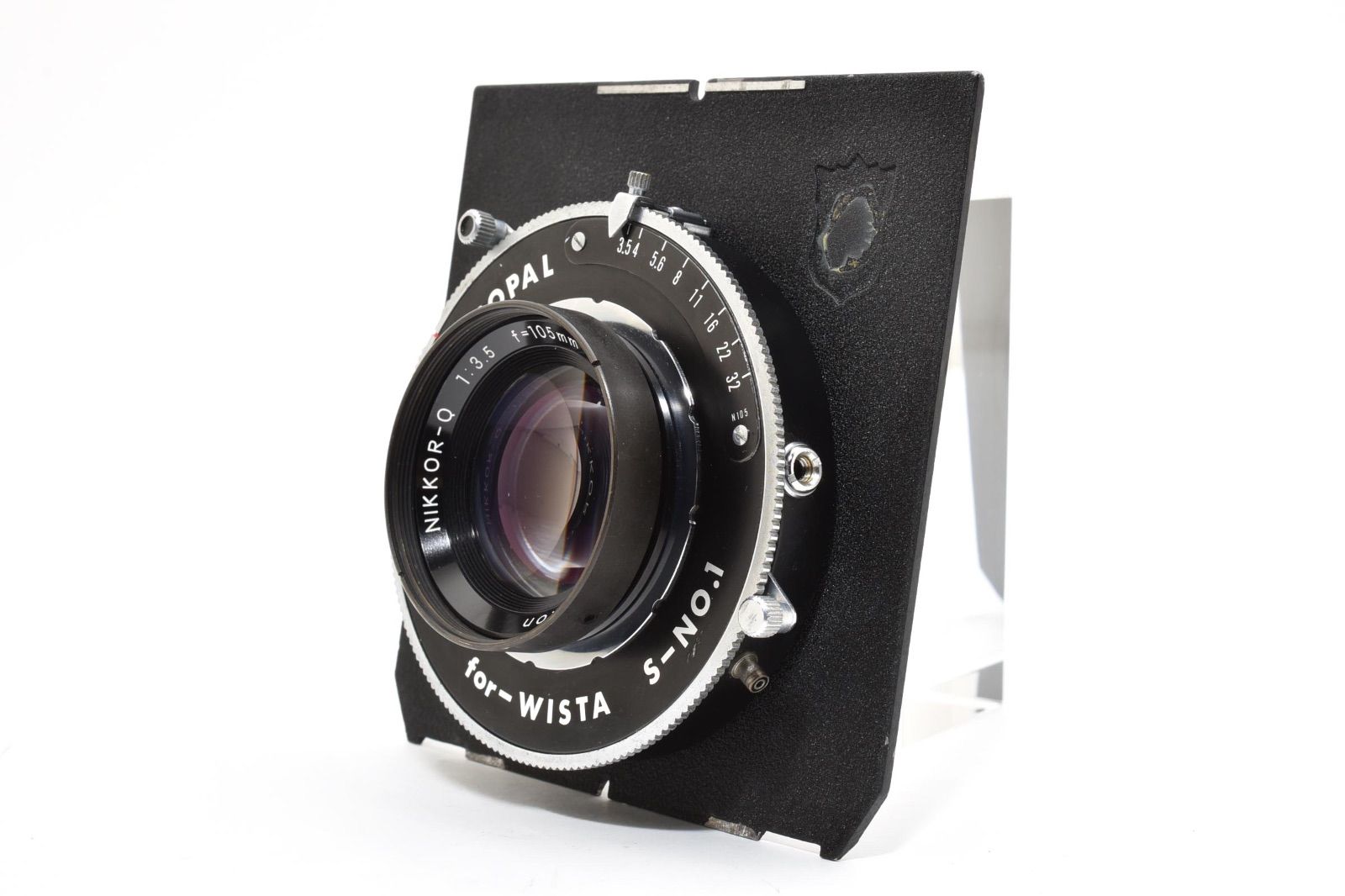◇◆ 希少 完動極美品 ニコン Nikon Nikkor-Q 105mm f/3.5 大判 レンズ コパルシャッター Wista S- No1 動作確認済 4962 ◆◇