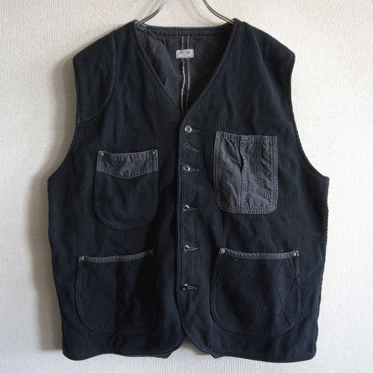 XLサイズ】PORTER CLASSIC【剣道 ベスト】ブラック 刺し子 ポーター