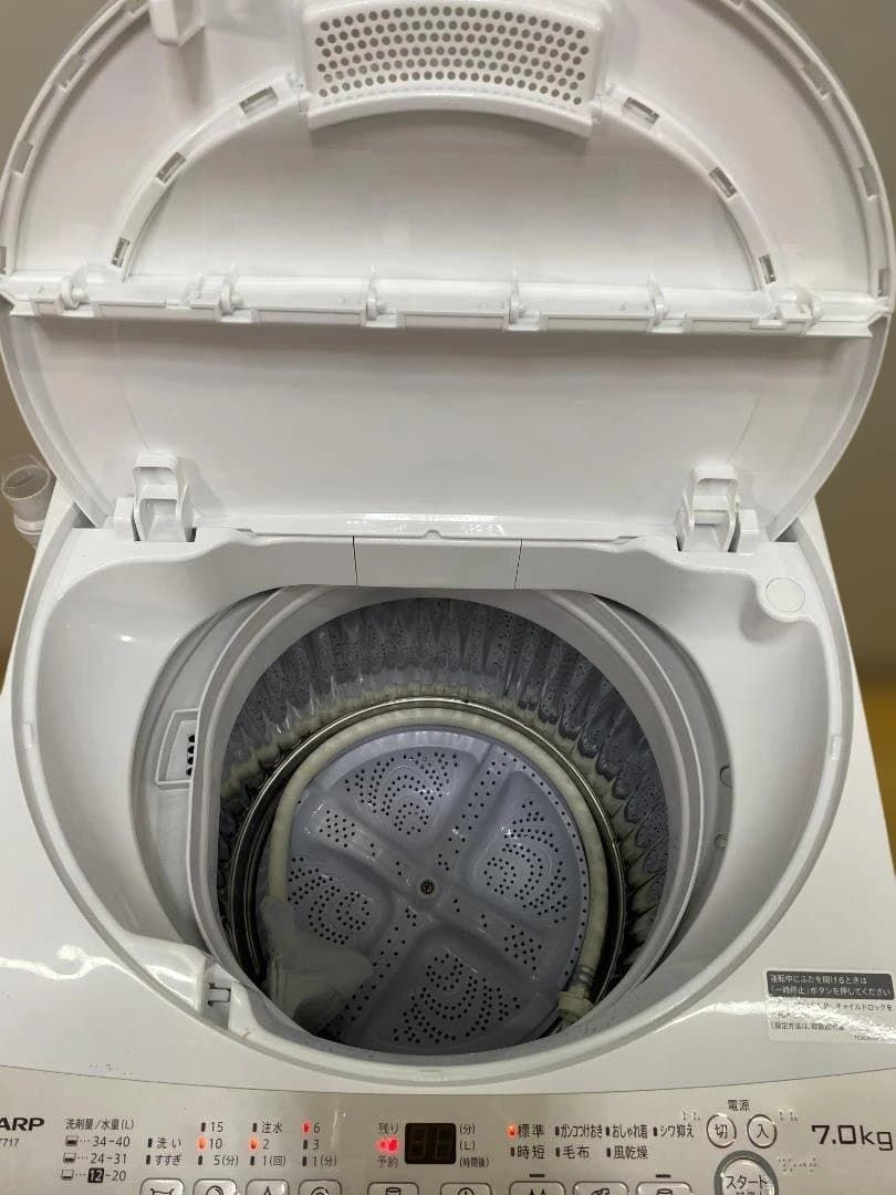 SHARP シャープ ES-T717-C 7.0kg 全自動洗濯機 2024年製 美品 動作確認